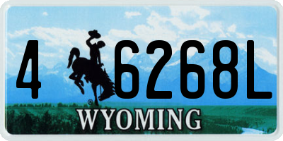 WY license plate 46268L