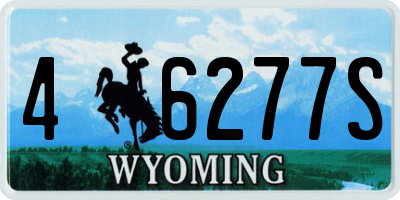 WY license plate 46277S