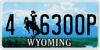 WY license plate 46300P