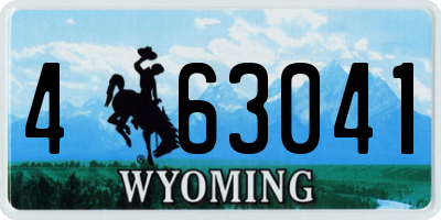 WY license plate 463041