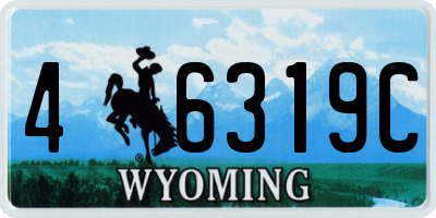 WY license plate 46319C