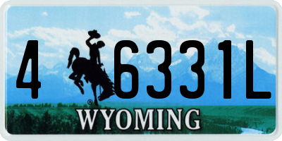 WY license plate 46331L
