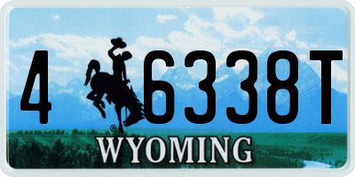 WY license plate 46338T