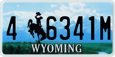 WY license plate 46341M