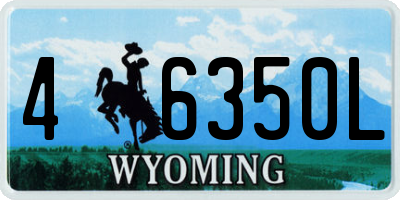 WY license plate 46350L