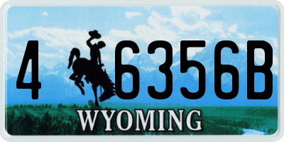WY license plate 46356B