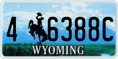 WY license plate 46388C