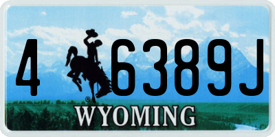 WY license plate 46389J