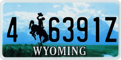 WY license plate 46391Z