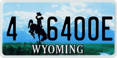 WY license plate 46400E