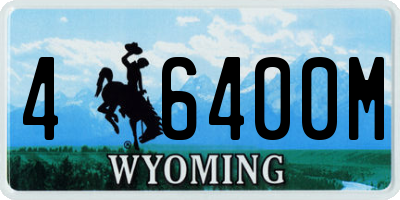 WY license plate 46400M