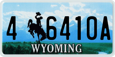 WY license plate 46410A