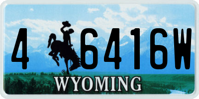 WY license plate 46416W