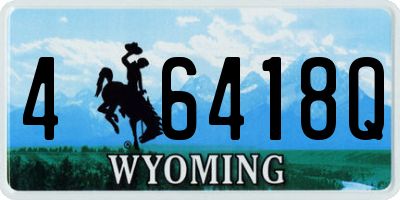WY license plate 46418Q