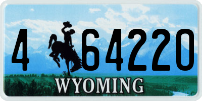 WY license plate 46422O