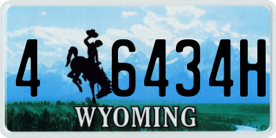 WY license plate 46434H