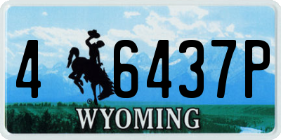 WY license plate 46437P