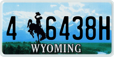 WY license plate 46438H