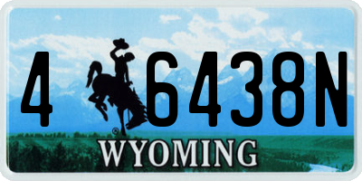 WY license plate 46438N