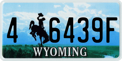 WY license plate 46439F