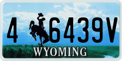 WY license plate 46439V