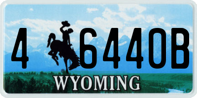 WY license plate 46440B