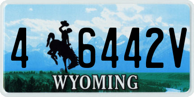 WY license plate 46442V