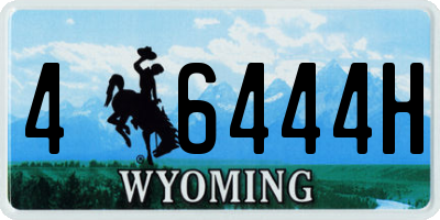 WY license plate 46444H