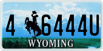 WY license plate 46444U