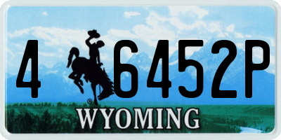 WY license plate 46452P