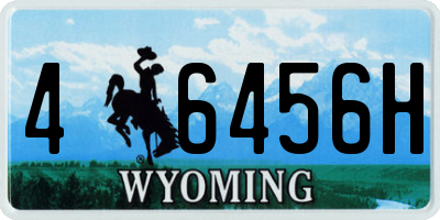 WY license plate 46456H