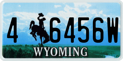 WY license plate 46456W