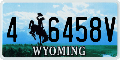 WY license plate 46458V