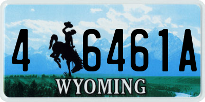 WY license plate 46461A