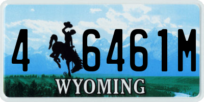 WY license plate 46461M