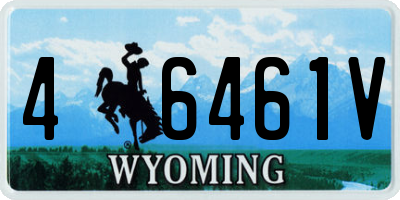 WY license plate 46461V