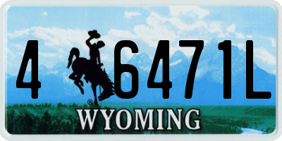 WY license plate 46471L