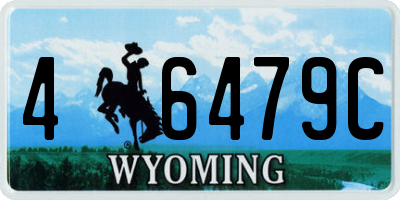 WY license plate 46479C