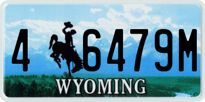 WY license plate 46479M