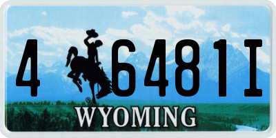 WY license plate 46481I