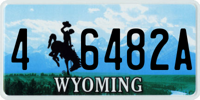 WY license plate 46482A