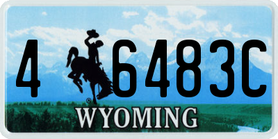 WY license plate 46483C