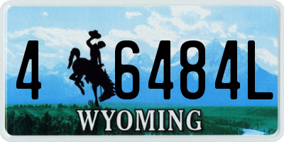 WY license plate 46484L