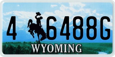 WY license plate 46488G