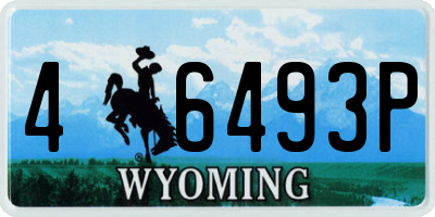 WY license plate 46493P