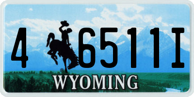 WY license plate 46511I