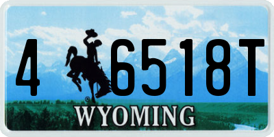 WY license plate 46518T