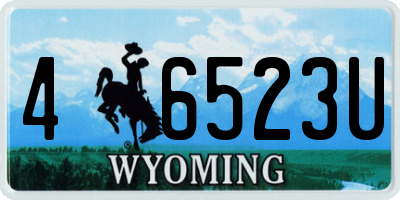 WY license plate 46523U