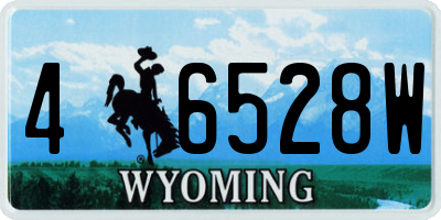 WY license plate 46528W