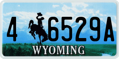 WY license plate 46529A